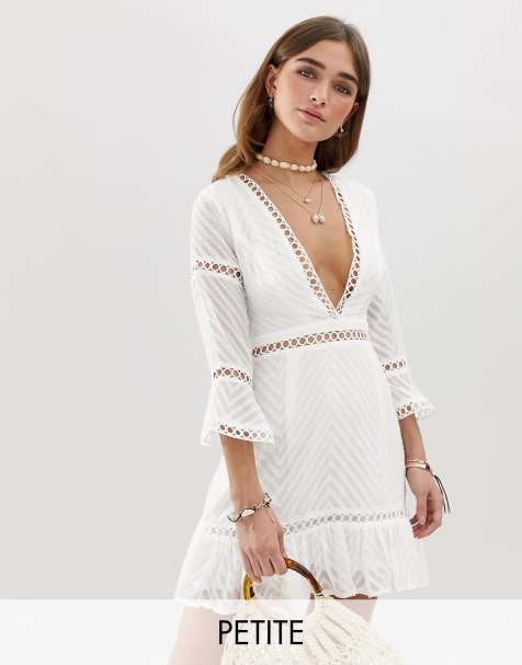 Sisters Of The Tribe plunge front lace dress