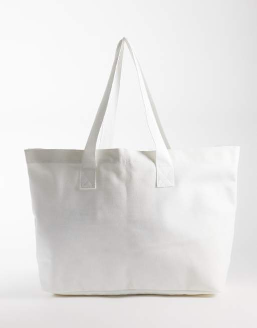 Six Stories - bolsa tote blanca con alto contenido de algodón 'Just Married', 4 de 4