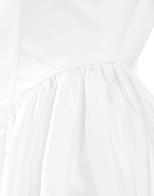 Six Stories Bridal drop waist midaxi dress in ivory, 4 of 4