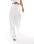 [Six Stories] Six Stories Bridal high waist tailored pants in white (part of a set) 36 WHITE