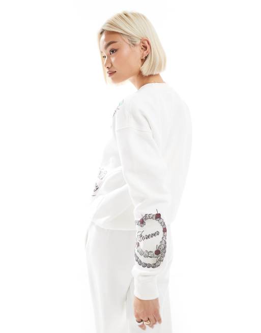 Six Stories Bridal Vegas sweatshirt in ivory, 4 of 4