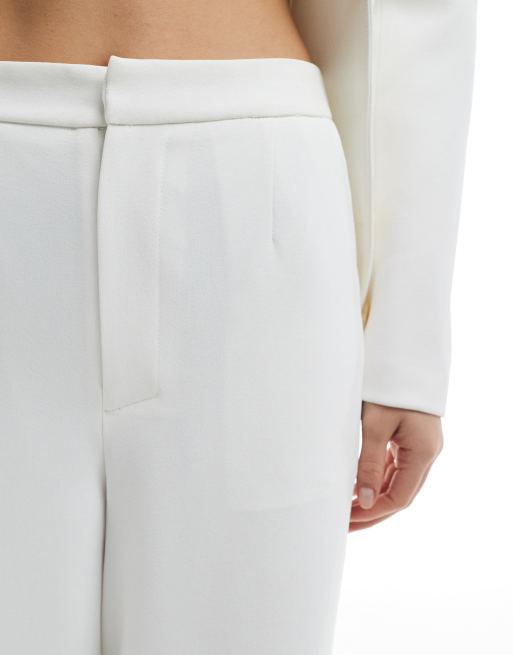 Six Stories Bridal wide leg tailored trousers co-ord in ivory, 2 of 5