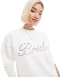 [Six Stories] Six Stories Bride sweatshirt in ivory (part of a set)-White 12 Ivory