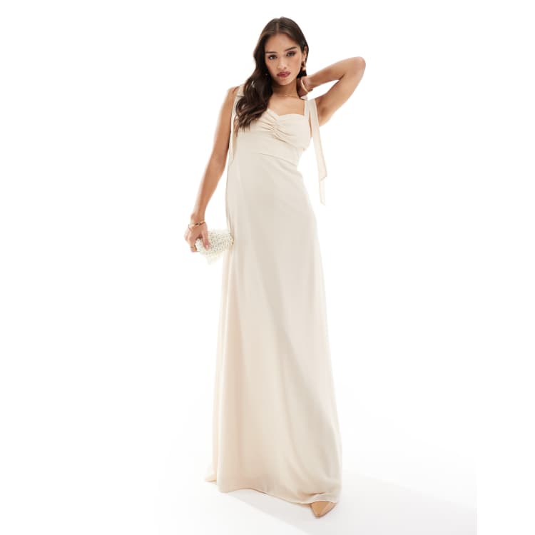 After six bow one shoulder gown best sale