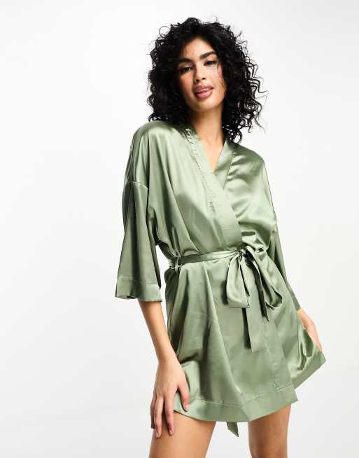 Grace Maternity & Nursing Robe - Sage Green