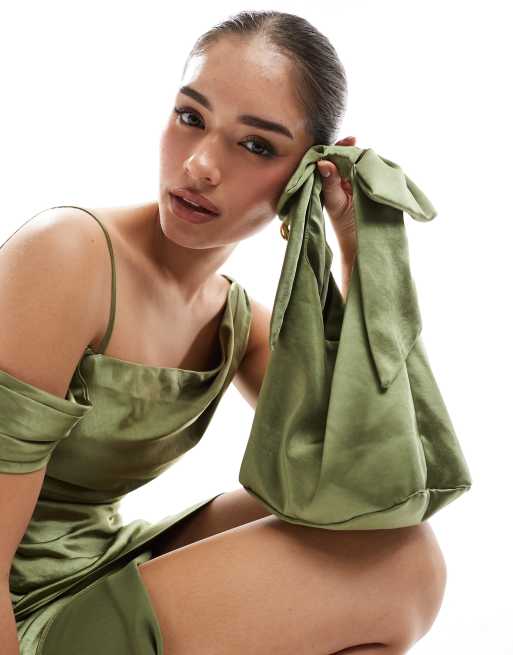 Six Stories Bridesmaid set in moss green