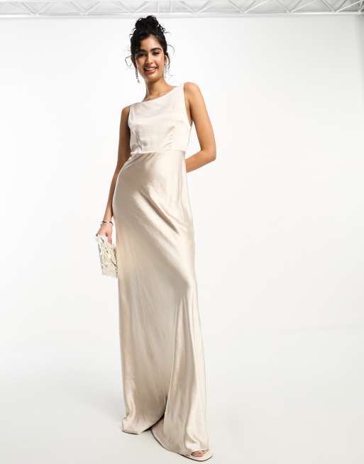 Oyster color wedding outlet dress