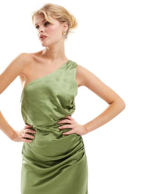 six stories one shoulder satin ruched bridesmaid dress reviews Buy Six Stories Black One Shoulder Satin Ruched Bridesmaid Dress from Next  USA