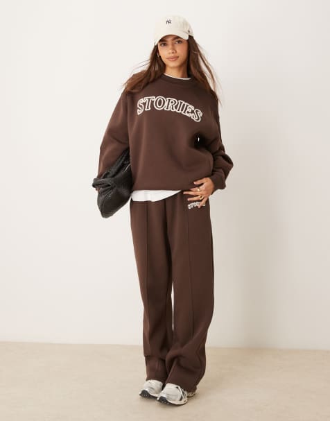 Six Stories – Brunt set i sweatshirttyg - view 1