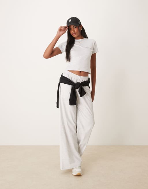 Six Stories - Co-ord set met logo in grijs