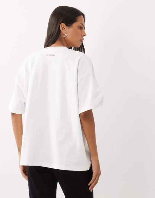 Six Stories 'Just Married' cotton t-shirt in white, 4 of 4