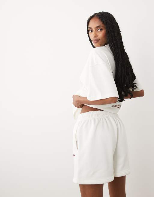 Six Stories 'Just Married' jersey shorts in white (part of a set), 5 of 5