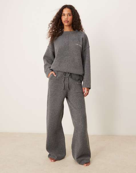 Six Stories knitted co-ord in grey - view 1