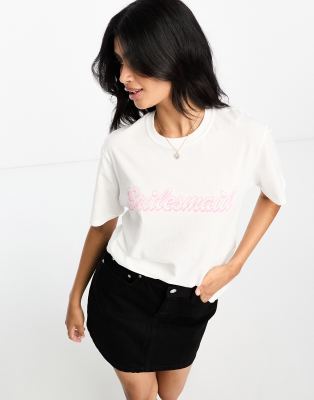 Six Stories Lets Go Party Bridesmaids Tee In Black