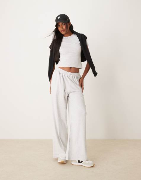 Six Stories logo waistband sweatpants in gray- part of a set - view 1