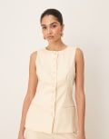 [Six Stories] Six Stories longline waistcoat in lemon (part of a set)-Yellow 34 Lemon