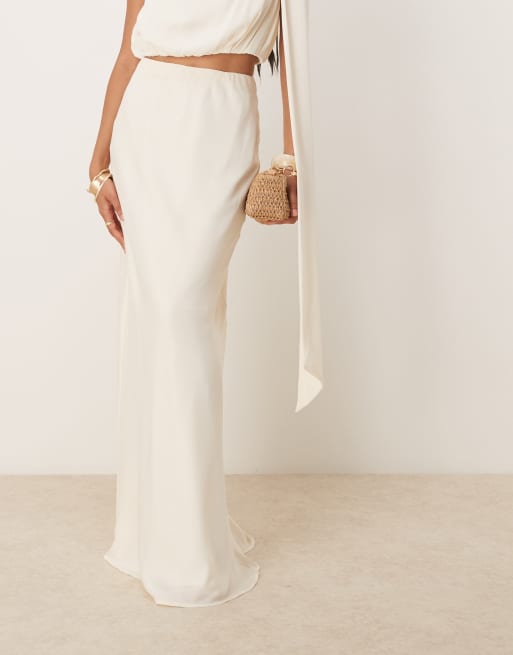 Six Stories - Maxi rok in crème, deel van co-ord set, 2 van 5