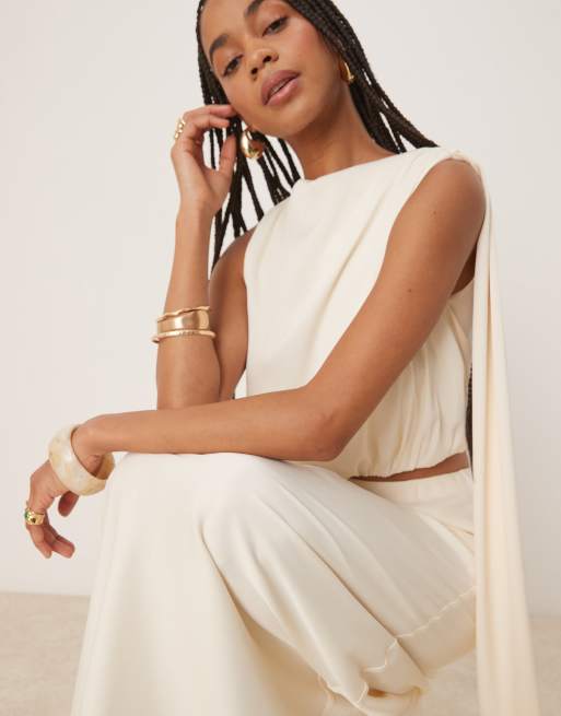 Six Stories maxi skirt in cream (part of a set), 3 of 5