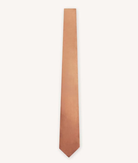 Six Stories Men's satin tie in burnt peach - view 1