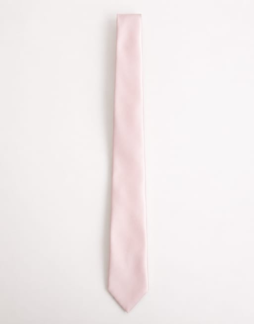 Six Stories Men's satin tie in burnt peach, 7 of 7