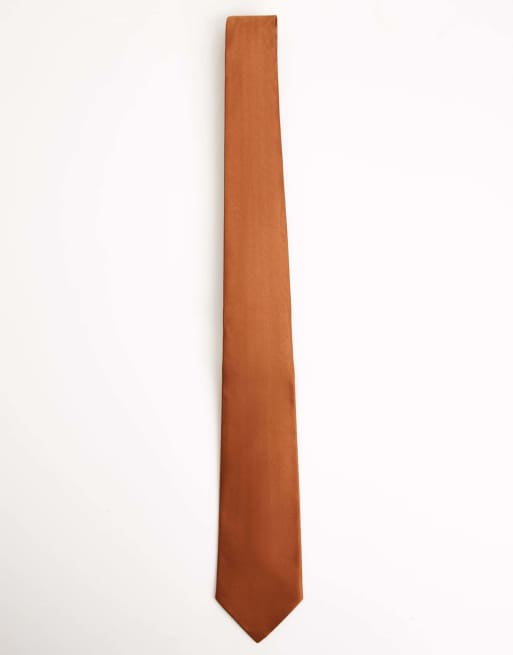 Six Stories Men's satin tie in champagne, 5 of 7