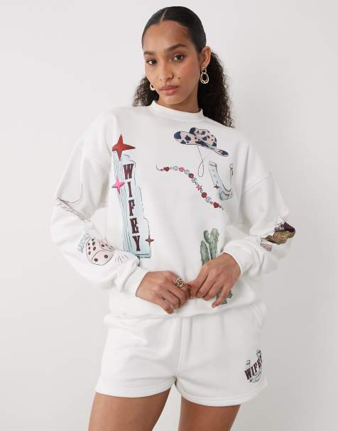 Six Stories rodeo western bridal wifey shorts (part of a set) - view 1