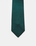 [Six Stories] Six Stories satin tie in emerald-Green One Size Emerald