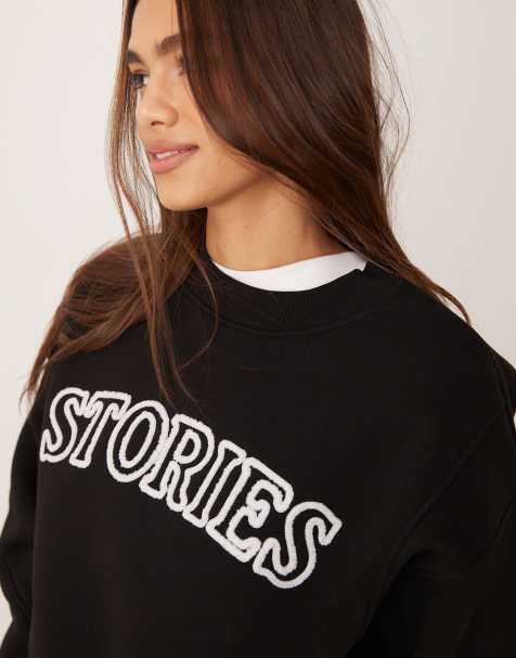 Six Stories sweatshirt in black - part of a set - view 1