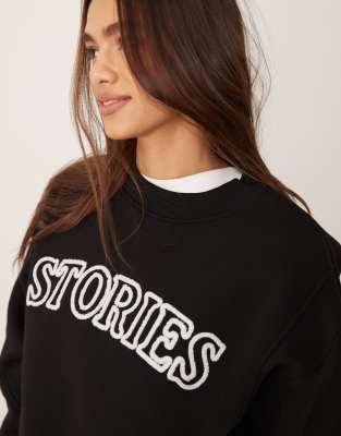 Six Stories - Sweatshirt in Schwarz, Kombiteil