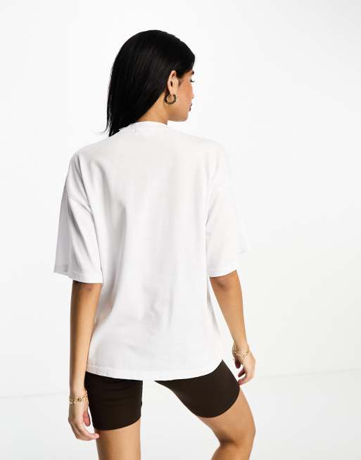Six Stories - T-shirt appariscente bianca con stampa "Wifey", 3 di 4