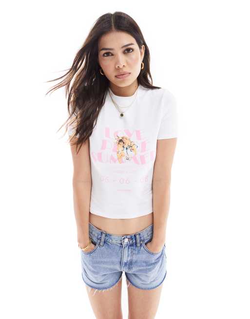 Sixth June - Aansluitend T-shirt met grafische print in wit