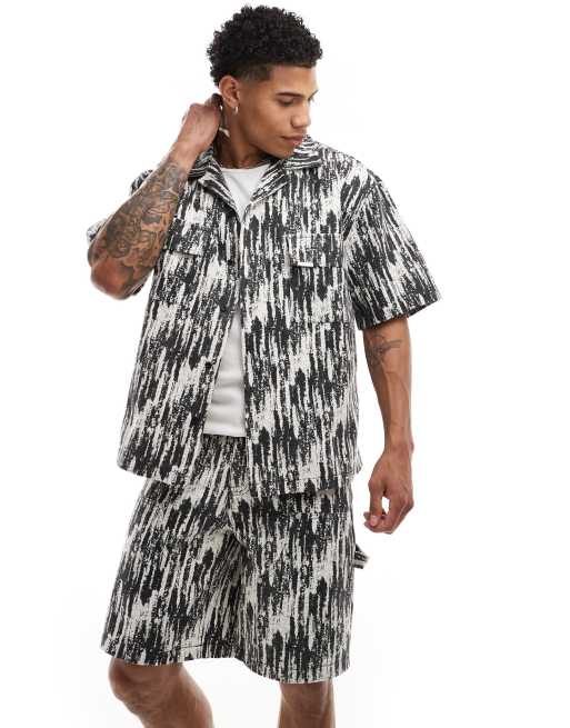 Sixth June abstract print oversized shirt in multi - part of a set
