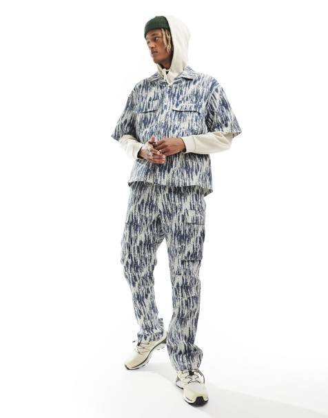 Sixth June acid wash cargo pants in navy - part of a set - view 1