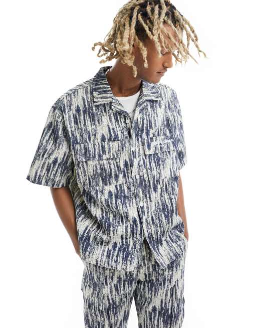Sixth June acid wash shirt in navy - part of a set