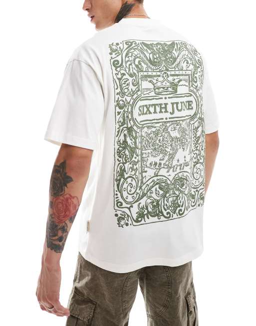 Sixth June – Azulejos – Naturvit t-shirt i oversize