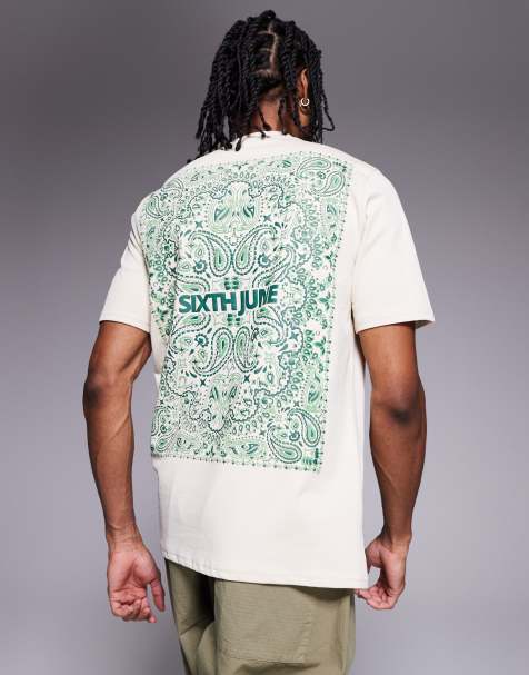 Sixth June bandana back print t-shirt in cream - view 1