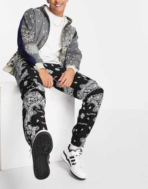 Sixth June bandana cargo sweatpants in black | ASOS