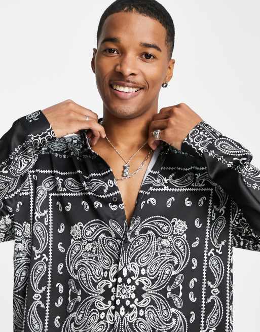 Bandana casual shirt Black – Sixth June