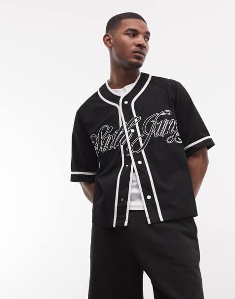 Sixth June baseballl serge shirt in black - view 1