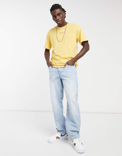Sixth June basic logo t-shirt in mustard, 4 of 4