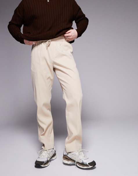 Sixth June relaxed pull on trouser in beige