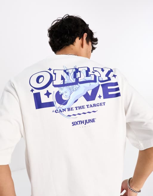Sixth June – Biały T-shirt z napisem Only Love