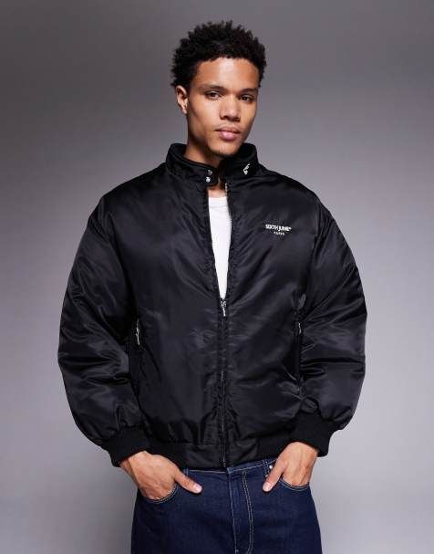 Sixth June – Bomberjacke im Rennsport-Stil in Schwarz - view 1