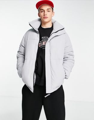 Sixth June boxy puffer jacket in grey