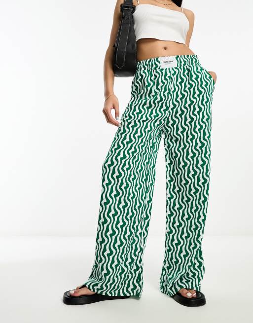 Sixth June - Broek met print in groen