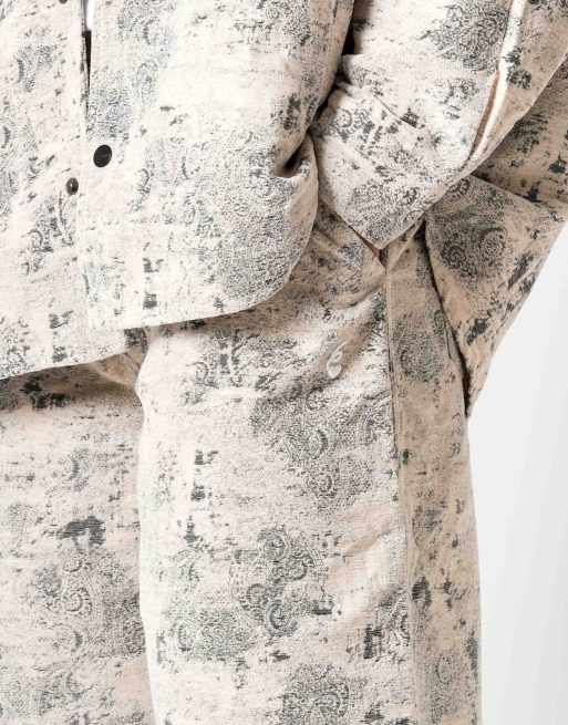 Sixth June - Broek met textuur en paisley motief in beige, 3 van 4