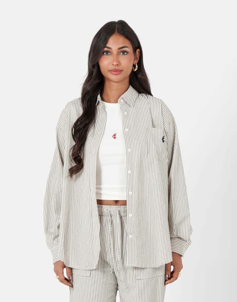 Sixth June - Camicia a maniche lunghe beige a righe - view 1