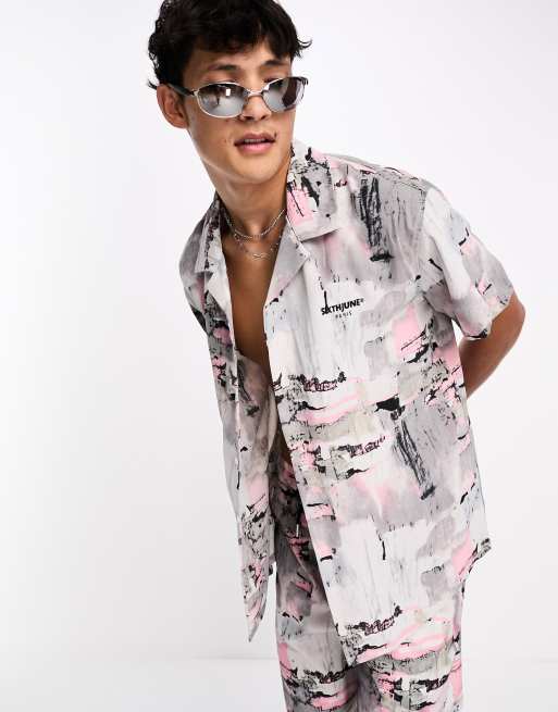 Sixth June - Camicia grigia multicolore con rever