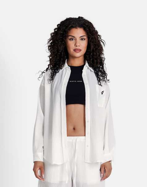 Sixth June - Camicia stropicciata a maniche lunghe bianca - view 1