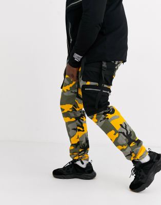 yellow camo jeans
